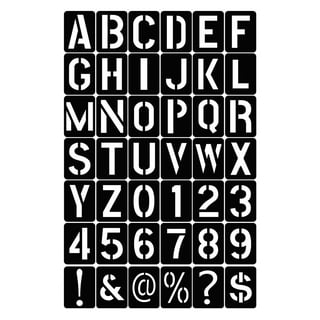 Abanopi 36pcs 5 inch Letter and Number Stencils Reusable Washable Alphabet Stencils Environment-friendly Pet Art Craft Templates for Painting on Wood
