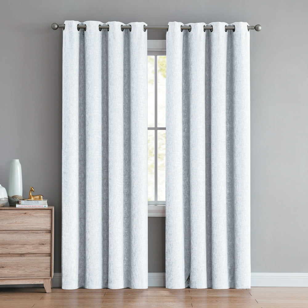 Ruthy's Textile White Blackout Curtains 55" X 90" Inch Long for Bedroom