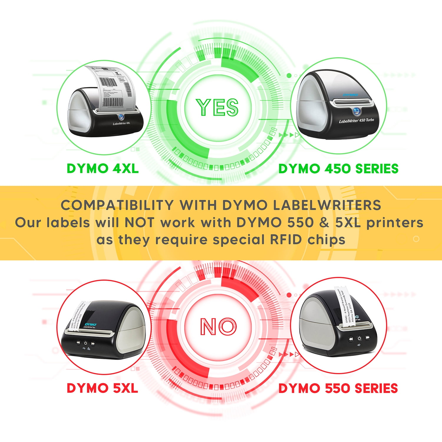 HOUSELABELS Compatible DYMO 30373 Retail Labels (7/8" x 15/16"), strong permanent adhesive, compatible with DYMO LW 450, 4XL, Rollo & Zebra Desktop Printers, 8 Rolls /3200 Labels