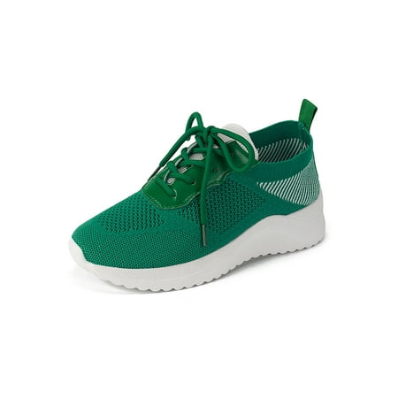 

Colisha Womens Running Shoe Wedge Sneakers Breathable Walking Shoes Fitness Casual Athletic Sneaker Mesh Trainers Green 9