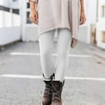 thumbnail image 2 of Fiaer Womens Leggings Plus Size Comfort Yoga Pants Slim Fit Solid Color Stretch Trendy Casual Tight Trousers White XL, 2 of 6