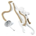 thumbnail image 6 of Fichiouy Chandelier Vintage Hemp Rope Monkey Pendant Light Fixture Chandelier for Dining Bar E27 White, 6 of 8