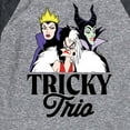 thumbnail image 3 of Disney Villains - Tricky Trio - Toddler And Youth Raglan Graphic T-Shirt, 3 of 5