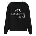 thumbnail image 3 of CAICJ98 Womens Hoodies Pullover Clearance Women's Zip Front Drawstring Hoodie Long Sleeve Casual Sweatshirt Top Black,XXL, 3 of 4