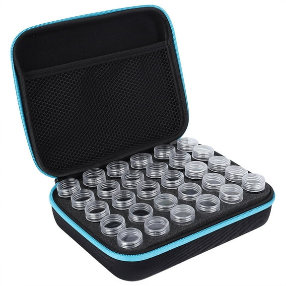 High Capacity Diamond Painting Storage Containers 60 Slots Beads Organizer Box Diamond Painting Accessories Tool for Embroidery DIY Art Craft Shockproof Durable [Blue]