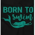 thumbnail image 2 of Mermaid Born to Swim Cute Water Lover Bodysuit Jumper Girls Infant Baby Brisco Brands 12M, 2 of 6