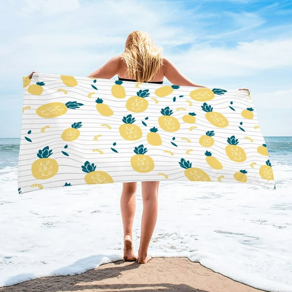 LYEAA Oversized Beach Towels Microfiber 75x150cm Sandproof Beach Towel Beach Blanket Bath Towel Lightweight Shawl Sweat Towel for Travel Vacation Swimming Pool