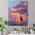 thumbnail image 4 of Qisvanset Warm Sunset Abstract Canvas Print 12x16 Inch Hallway Art, 4 of 8