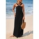 thumbnail image 4 of Vestido de verano PRETTYGARDEN para mujer 2025 con tiras holgadas, negro, 4 of 9