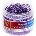 thumbnail image 1 of Colorful Medium & Large Paper Clips, 400PCS Rustproof Vinyl Coated Paper Clips, 1.3 inch & 2 inch Size for Office School Document Organizing, 1 of 6