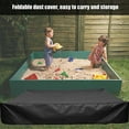thumbnail image 4 of Sandbox Cover, Square Protective Cover for Sand and Toys Away from Dust and Rain, Sandbox Canopy with Drawstring, Sandpit Pool Cover (M 150*150cm),Black, 4 of 7