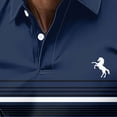 thumbnail image 5 of COSFO Mesh Mens Polo Shirts Short Sleeve Summer Striped Graphic Tees Performance Collared Slim Fit Moisture Wicking Pullover Tops, 5 of 6
