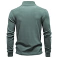 thumbnail image 2 of Lmnyox Men's Thermal Tops Long Sleeve Half Zip Stand Collar Shirts Fall Winter Solid Fashion T Shirts, 2 of 4