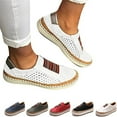 thumbnail image 1 of XINQIHANG Espadrilles Orthopédiques Décontractées Premium, Chaussures de Marche Orthopédiques Décontractées Design 2022, Chaussures pour Femmes à Enfiler Mode Bout Rond Confort Chaussures de Course Athlétiques (12, Blanc), 1 of 7
