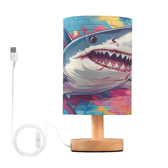 BZSMCE Lamp Modern Shark Jump To Wall Creative Patter Night Light