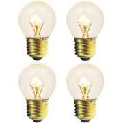 Jslinter 40 watt Appliance Oven Light Bulb - High Temp - 300 C Clear - 415 Lumens - Medium Brass Base - G45 4-Pack