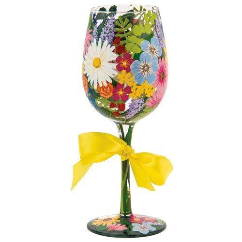 Lolita Wildflowers Wine Glass