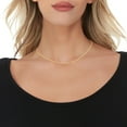 thumbnail image 2 of Floreo 10k Yellow Gold 0.75mm Solid Miami Cuban Gourmette Chain Necklace18 Inch, 2 of 3