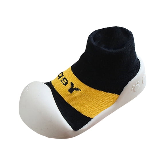 Splozh Toddler Boy Sneakers Baby Floor Socks Baby Toddler Socks Shoes Cotton Breathable Non Slip Soft Sole Floor Shoes Yellow,US 5