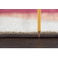 thumbnail image 4 of Deco Transitional 5' Round Brown and Red Polypropylene Indoor Area Rug, 4 of 6