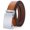 BROWN B, variant on Mens Belt, KDG Ratchet Belt Dress with 1 3/8" Genuine Leather, Slide Belt with Easier Adjustable Buckle, Trim to Fit