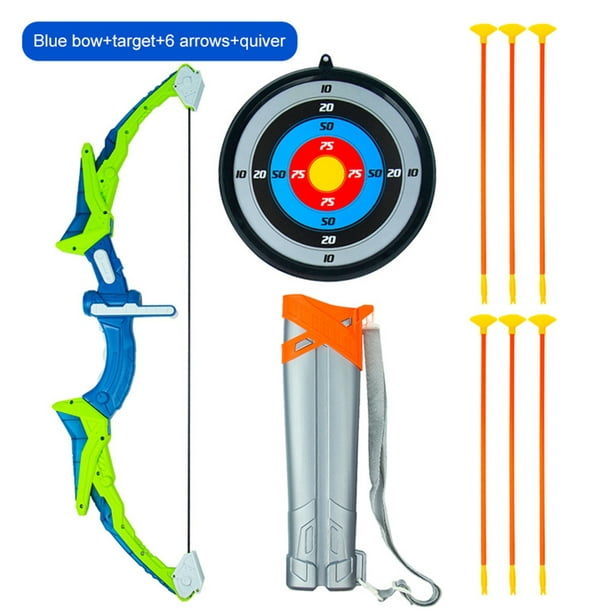 Faroot Kids Bow And Arrow Set Led Light Up Archery Toy Set Indoor Outdoor Sports Birthday Gifts Pink 62cmx14cm