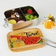 thumbnail image 3 of GZHJMY 304 Stainless Steel Lunch Box Bamboo Lid, Sweet Summer Time Lunch Containers for Adults Leakproof, 8×10*3 Inch, 3 of 7