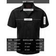 thumbnail image 3 of Guayabera Men's Cuban Beach Wedding Short Sleeve Casual Dress Shirt Black 5XL, 3 of 3