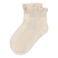 thumbnail image 6 of MeMoi Girls Crochet Ruffle-Trim Mercerized Cotton Blend Ankle Sock - Girls - Female, 2, Winter White, 6 of 6