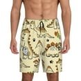 thumbnail image 2 of Daiia Cartoon Dinosaurs Mens Woven Stretch Pajama Short,Short Pajama Pants-XX-Large, 2 of 9