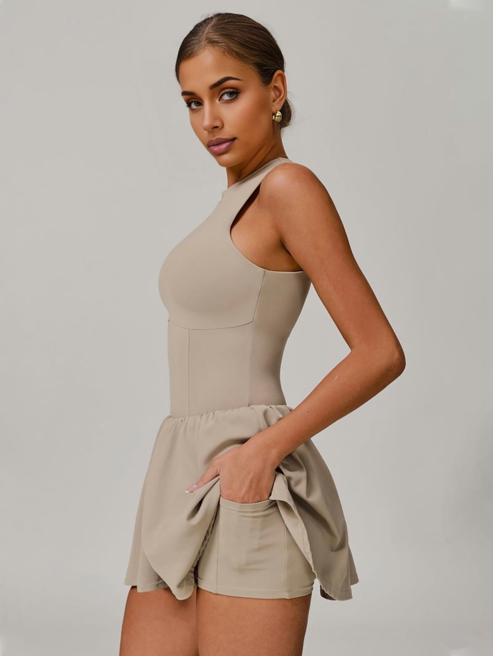 slim-fit tennis dresses with pockets Selkirk Sport Men's Pro Line Athletic Short Sleeve TShirt Sandstone / XLT main image 0