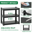thumbnail image 6 of 20-30 Gallon Fish Tank Stand, Heavy Duty Metal Aquarium Stand with 3-Tier Storage Shelf, Adjustable Reptile Tank Stand, 34" W x 18" D x 31" H, 6 of 10