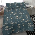 thumbnail image 4 of Juego de cama negro con estampado de círculos de avión, 4 of 4