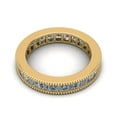 thumbnail image 3 of Natural 3.75Ct Princess Cut Diamond Channel Set Milgrain Women's Anniversary Wedding Eternity Band Ring Solid 18k Yellow Gold G SI1, 3 of 3