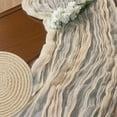 thumbnail image 3 of Cheese Cloths Table Runner Boho Table Cloth Decorations For Party Wedding And Farmhouse Fabric Room Tablecloths for Rectangle Tables 60 X 120 Washable Dark Tablecloth Display Tablecloth Fitted Dining, 3 of 5