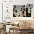thumbnail image 4 of Elephant Stock Los Angeles Palms Silhouette Wall Art - Horizontal Multi Panel Canvas - Living Room Wall Decor - Places Multi Panel - Brown And Blue Decor - 50" x 32", 4 of 4