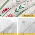 thumbnail image 4 of Easter No Hooks Shower Curtain with Snap-in Liner Spring Floral Eggs Leaf Green Stripes Linen Texture Shower Curtains for Bathroom, Waterproof, Easy Install, Washable 36"x78", 4 of 9