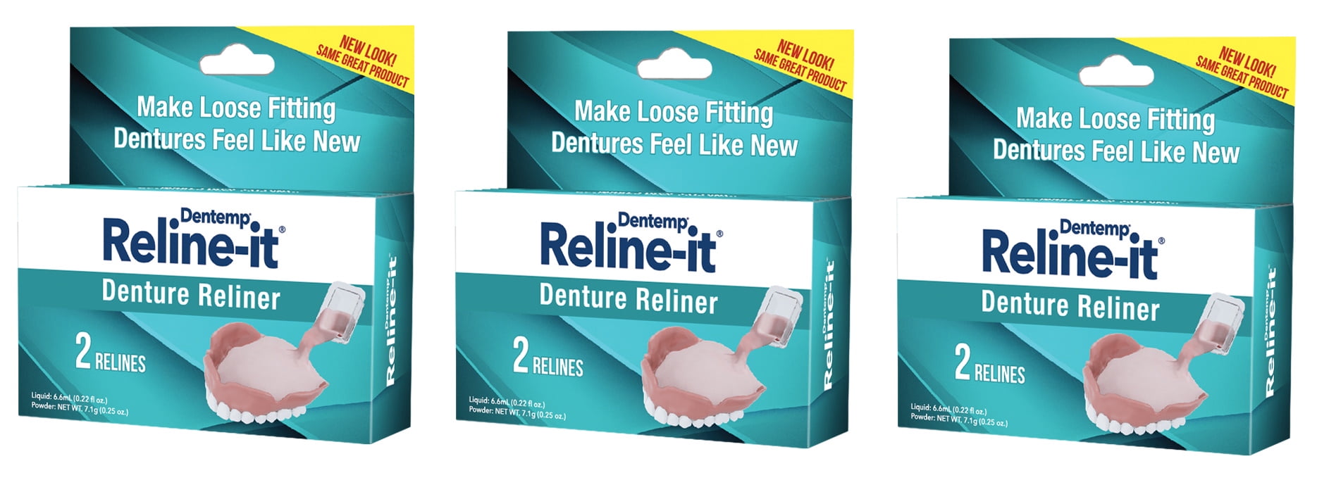 D.O.C. RelineIt Advanced Denture Reliner Kit ( Pack of 3)