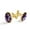 Color 3, variant on Men's Classic Stainless Steel, Cool Alien Color Floral Cufflinks Business Wedding Shirts, Golden