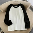 thumbnail image 2 of Women's Color Block Sweatshirts Dressy Crewneck Long Sleeve Pullover Boyfriend Style Tops Casual Fall Outfits Black 2XL, 2 of 5