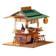 thumbnail image 3 of Modelo de tienda Puesto de comida callejera Kits de casa de muñecas de juguete Pantalla de madera Casa de juguete ensamblada para oficina Sala de, 3 of 9