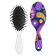 thumbnail image 2 of Abstract Paisley Art Hair Brush - Gentle Detangler with Round-Tip Bristles - Ideal for Sensitive Scalps & Kids, 2 of 6