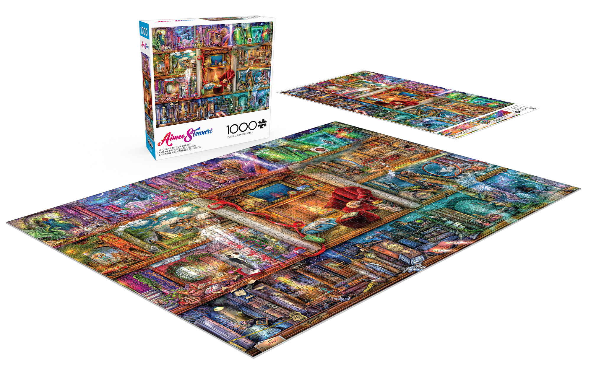Buffalo Games 1000-Piece Aimee Stewart The Grand Fiction Library Adult Interlocking Jigsaw Puzzle