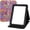 Pattern 5, variant on Large Foldable Travel Makeup Mirror, Adjustable Angle Portable Standing Vanity Mirror, Folding PU Leather Rectangular Rounded Corners Design for Desk Table Camping 9"x7"