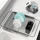 thumbnail image 1 of Kitsure Escurreplatos - Escurreplatos que ahorra espacio, escurreplatos para encimera de cocina, escurridor de cocina de acero inoxidable duradero con soporte para cubiertos, escurridor para platos, c, 1 of 4