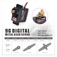 thumbnail image 4 of 4 Piezas S0009M 9G Servos Digitales Metal Gear Servo 1.4KG Engranaje de DireccióN para Piezas de Autos RC AvióN AvióN, 4 of 5