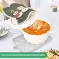 thumbnail image 3 of Yayeee Pot Holders Kitchen Heat Resistant with Pocket 7"x9.8" Cotton Oven Cooking Hot Pads, Beige Snowmen, 3 of 7