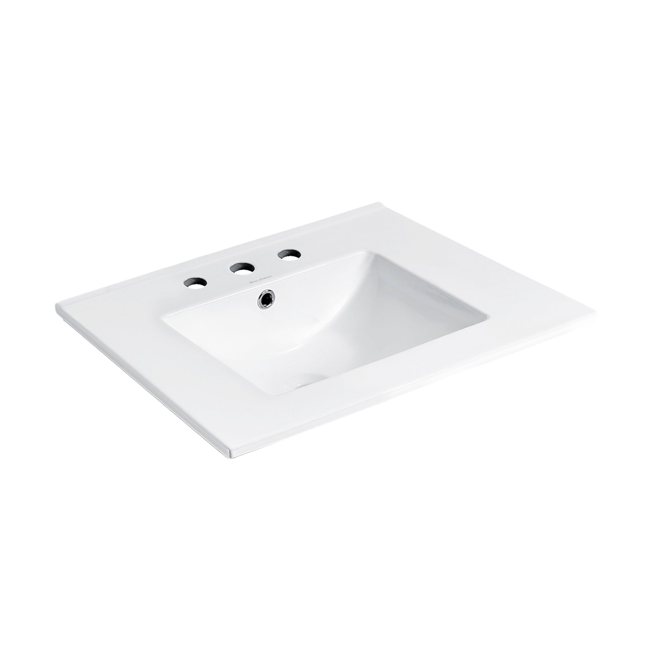 24" Ceramic Vanity Top with 8" Widespread Faucet Holes