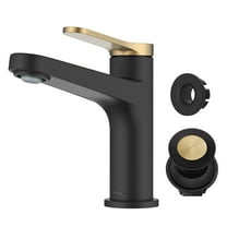 Kraus Kbf-1411 Indy 1.2 GPM Single Hole Bathroom Faucet - Spot Free Brushed Brass / Matte