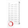 thumbnail image 3 of Optical Display for 30 Eyewear Frames - Wall Mount Acrylic Eyewear or Sunglass Display Package in Frosted White – 31.75” (H) X 18.5” (W), 3 of 7